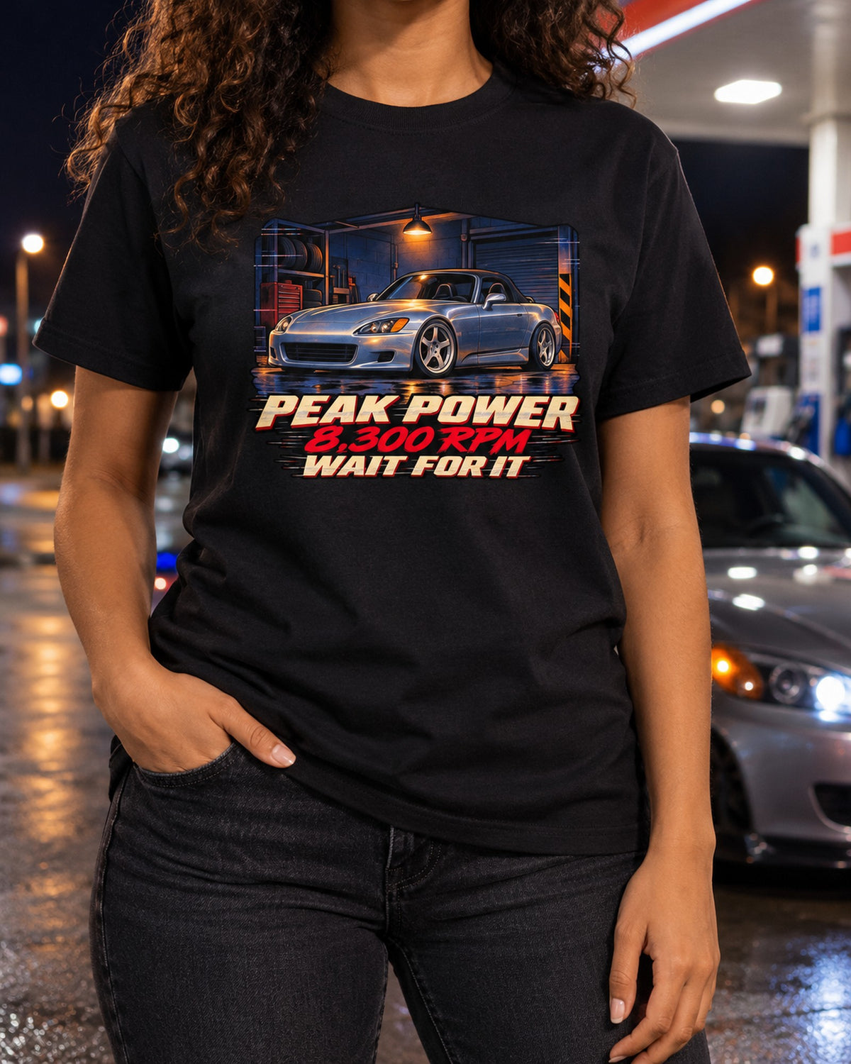 Honda S2000 AP1 Lo-Fi VHS Cover Shirt, 8,300 RPM T-Shirt Black worn hero