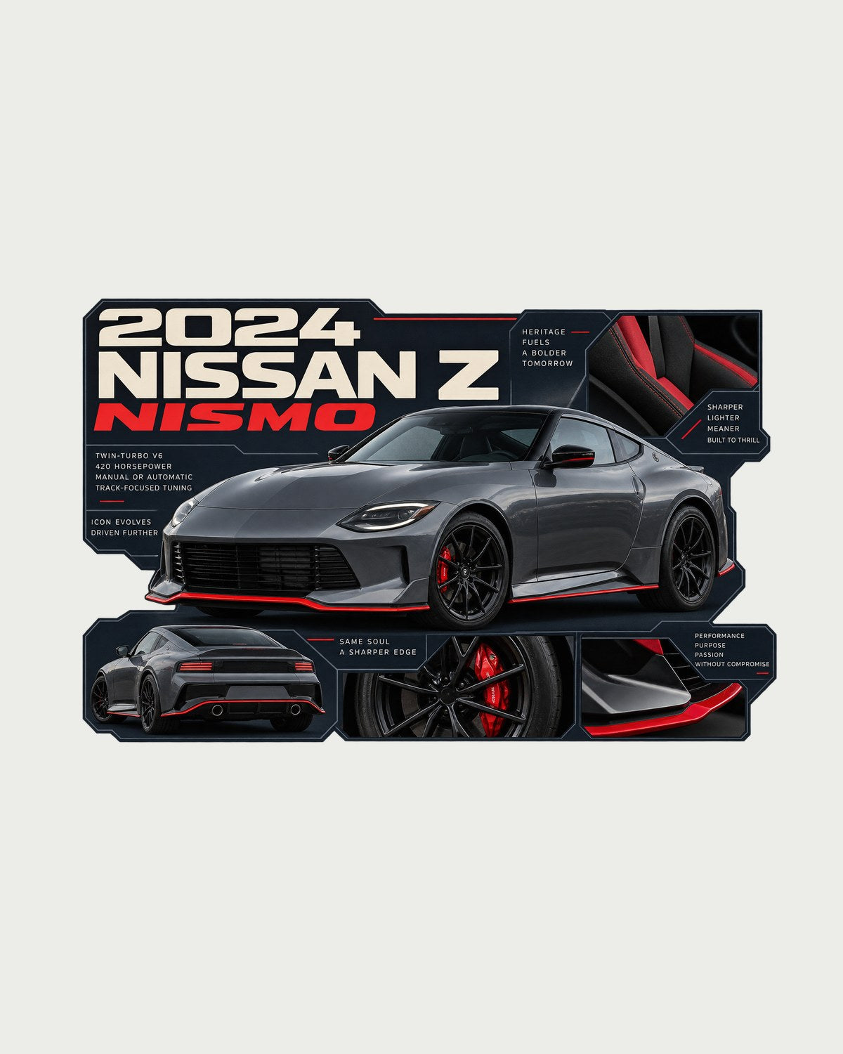 Nissan GT-R50 Italdesign Dossier Shirt, Spec Panel Tee design only