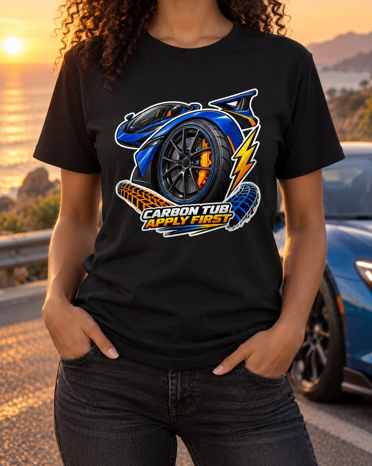 Ford GT 2017-2022 Sticker Collage print Shirt, Car Guy Gift T-Shirt Black worn hero