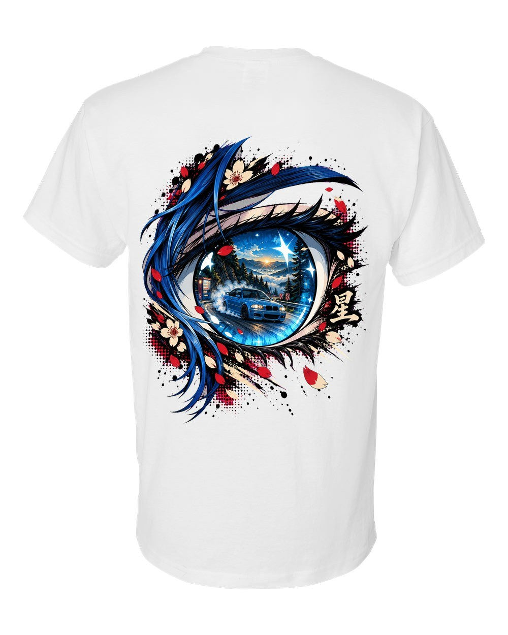 BMW M3 E46 Anime Girl T-Shirt White back