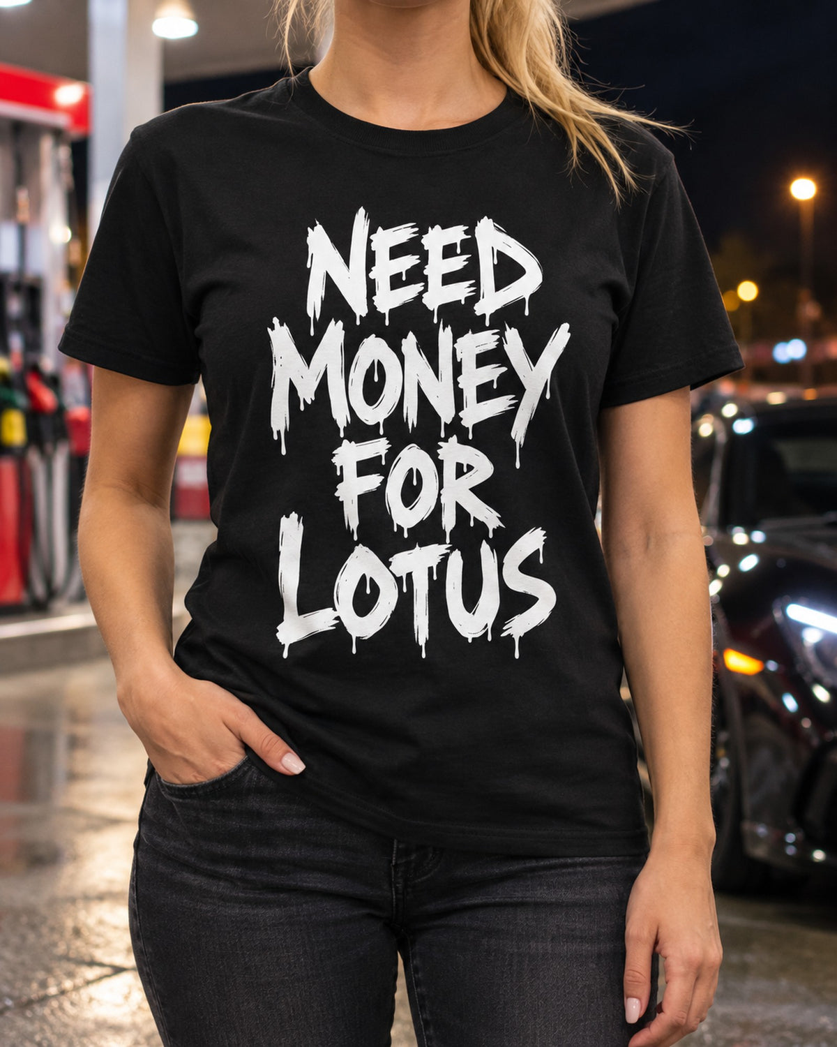 Need Money For Lotus Shirt, Funny Car Guy Tee T-Shirt Black worn hero