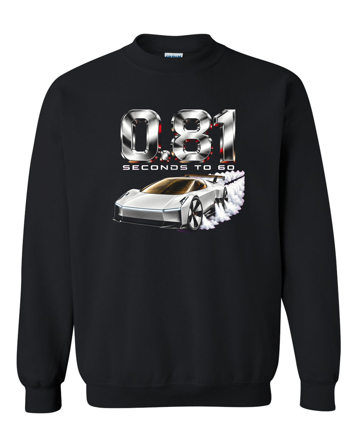 Tesla Roadster 0.81 Crewneck Black front