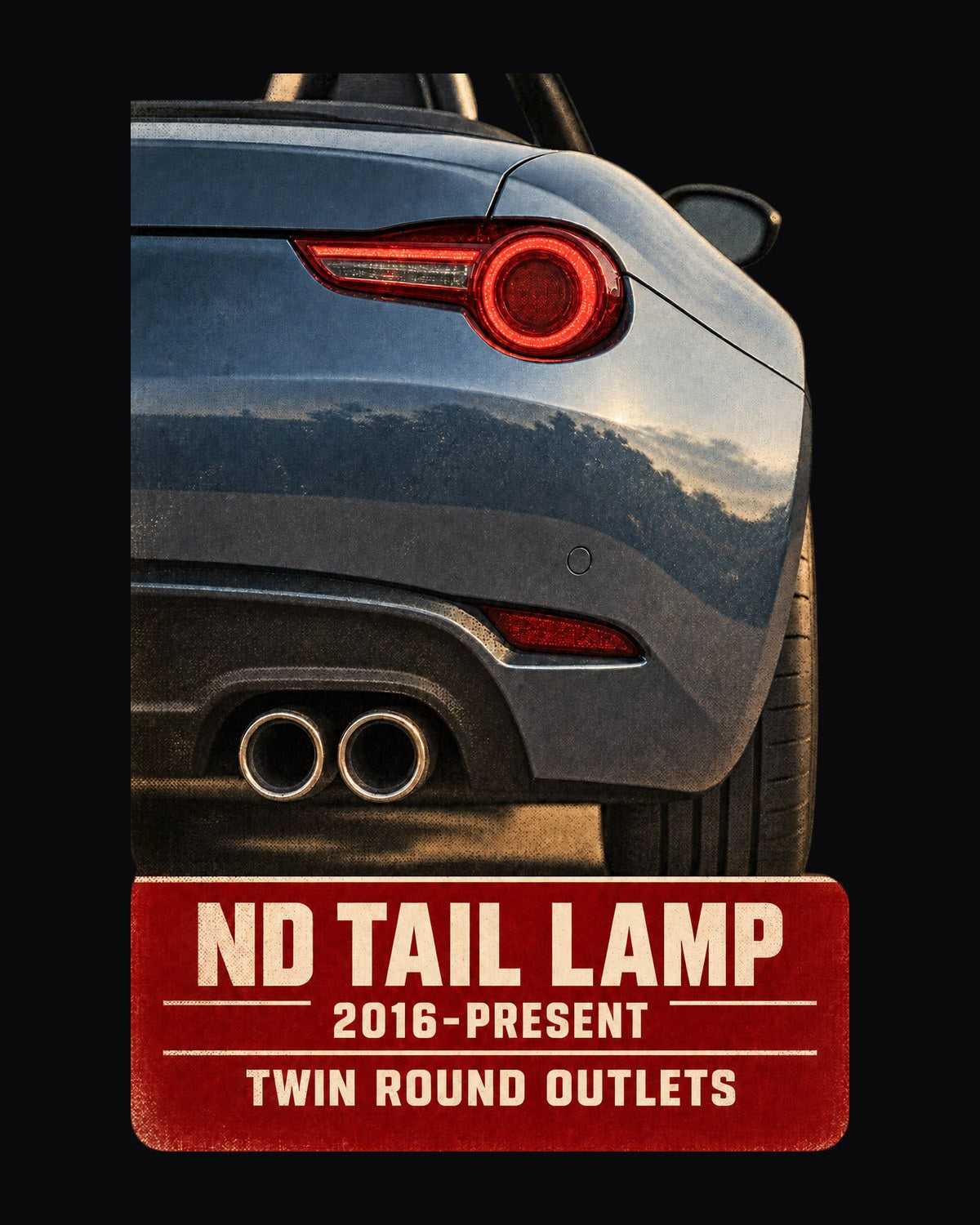 Mazda MX-5 ND Taillight Macro Shirt, 2016-Present Miata Tee design only
