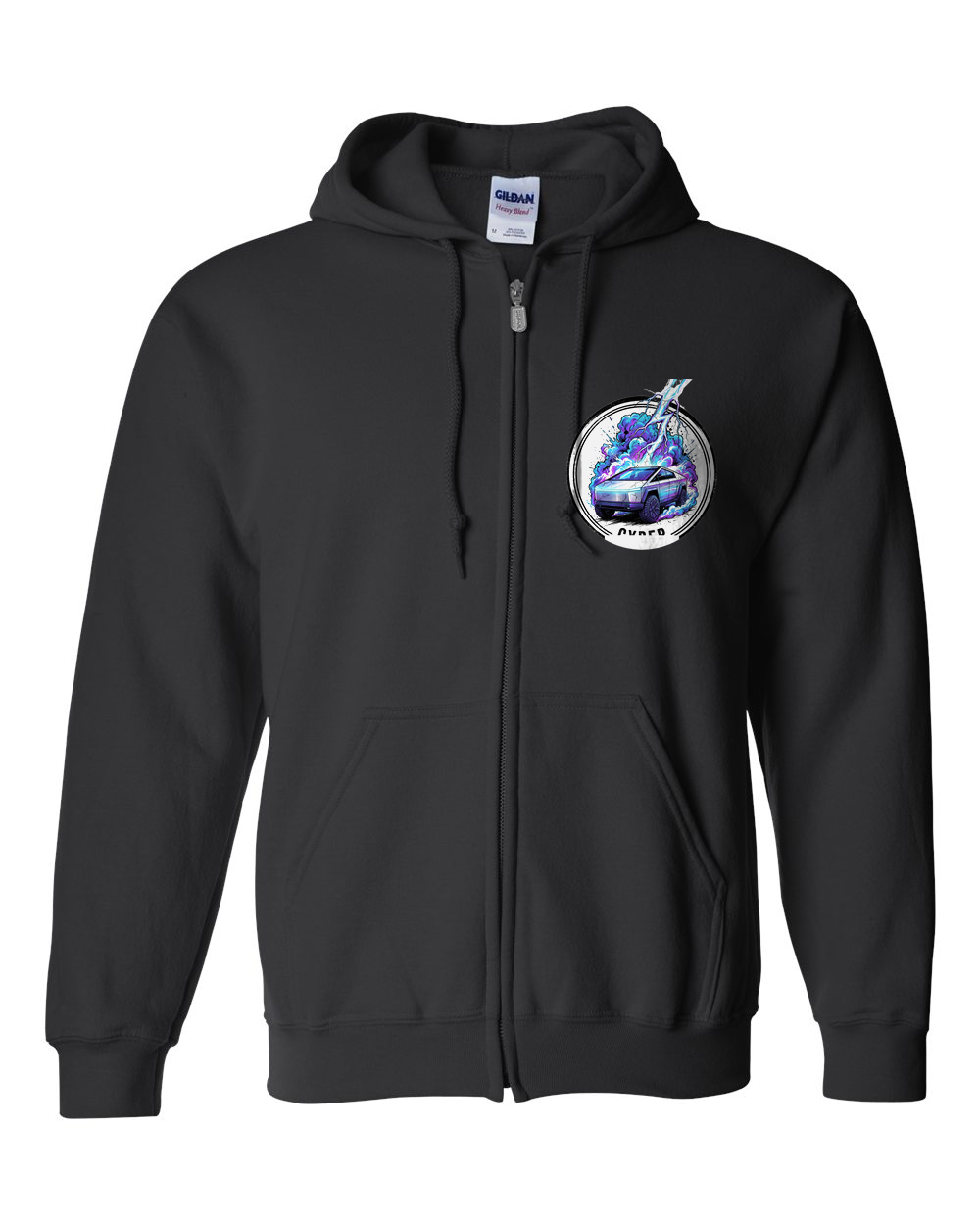 Zip Hoodie Black front