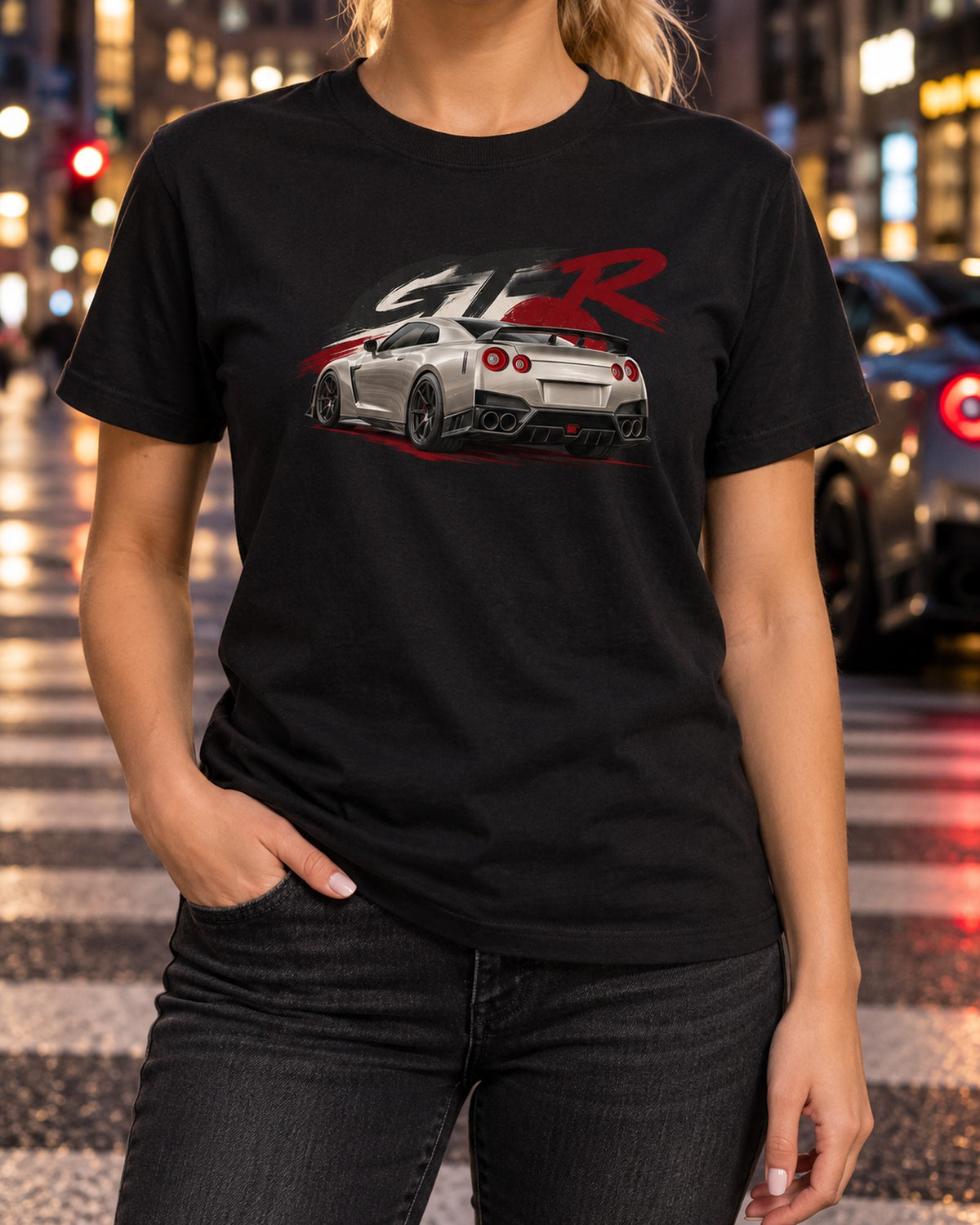 Nissan GT-R R35 VR38DETT Engine Shirt, Hand-Assembled Engine Tee T-Shirt Black worn hero
