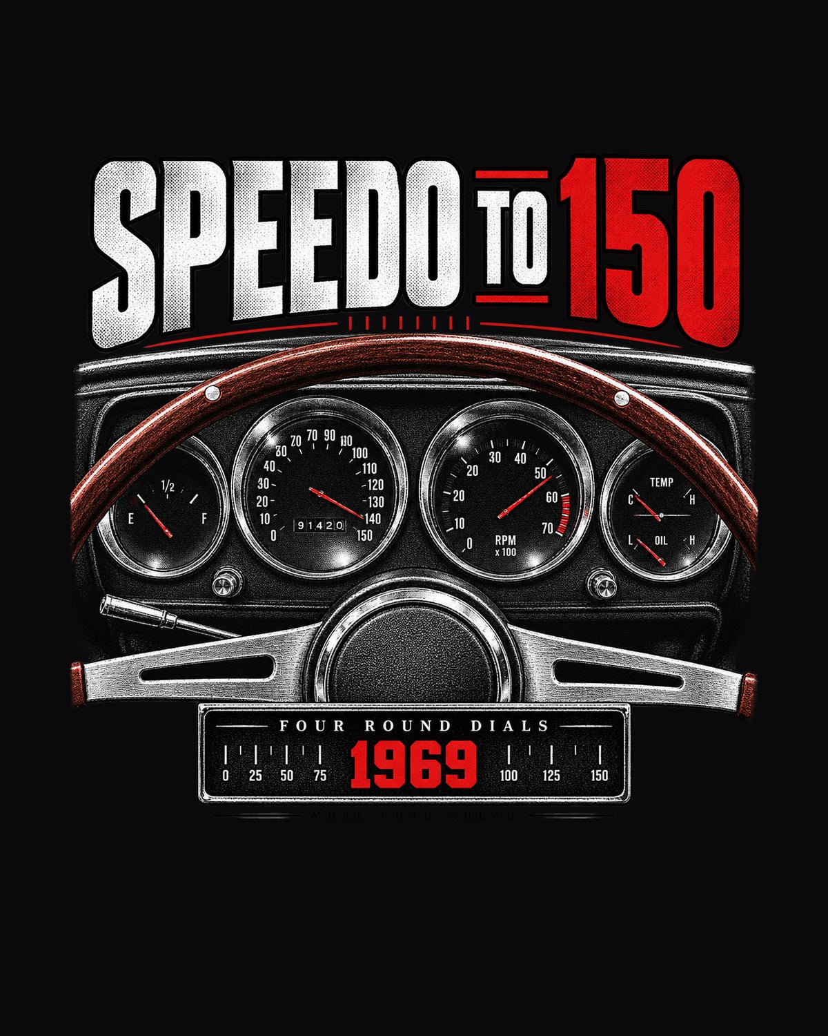 1969 Charger R/T B-Body Cockpit Gauges print Shirt design only