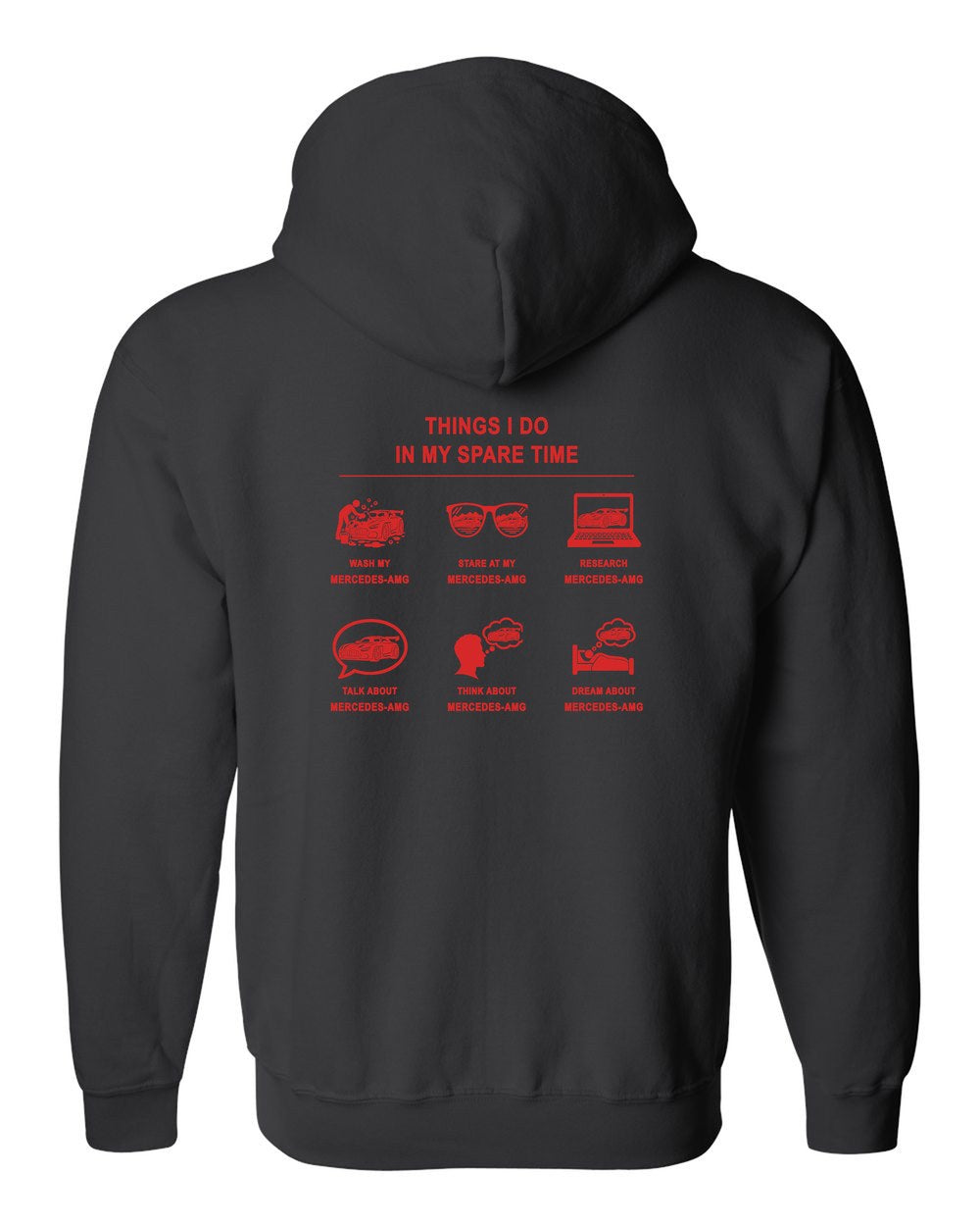 Mercedes-AMG Things I Do Zip Hoodie Black back