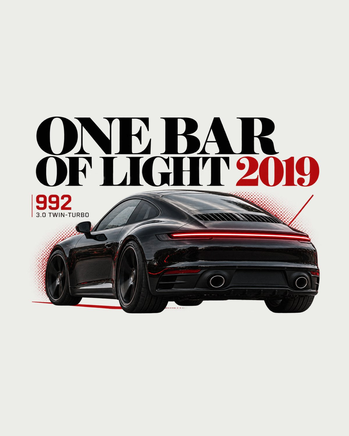 One Bar Of Light Porsche 992 Carrera S Editorial Shirt design only