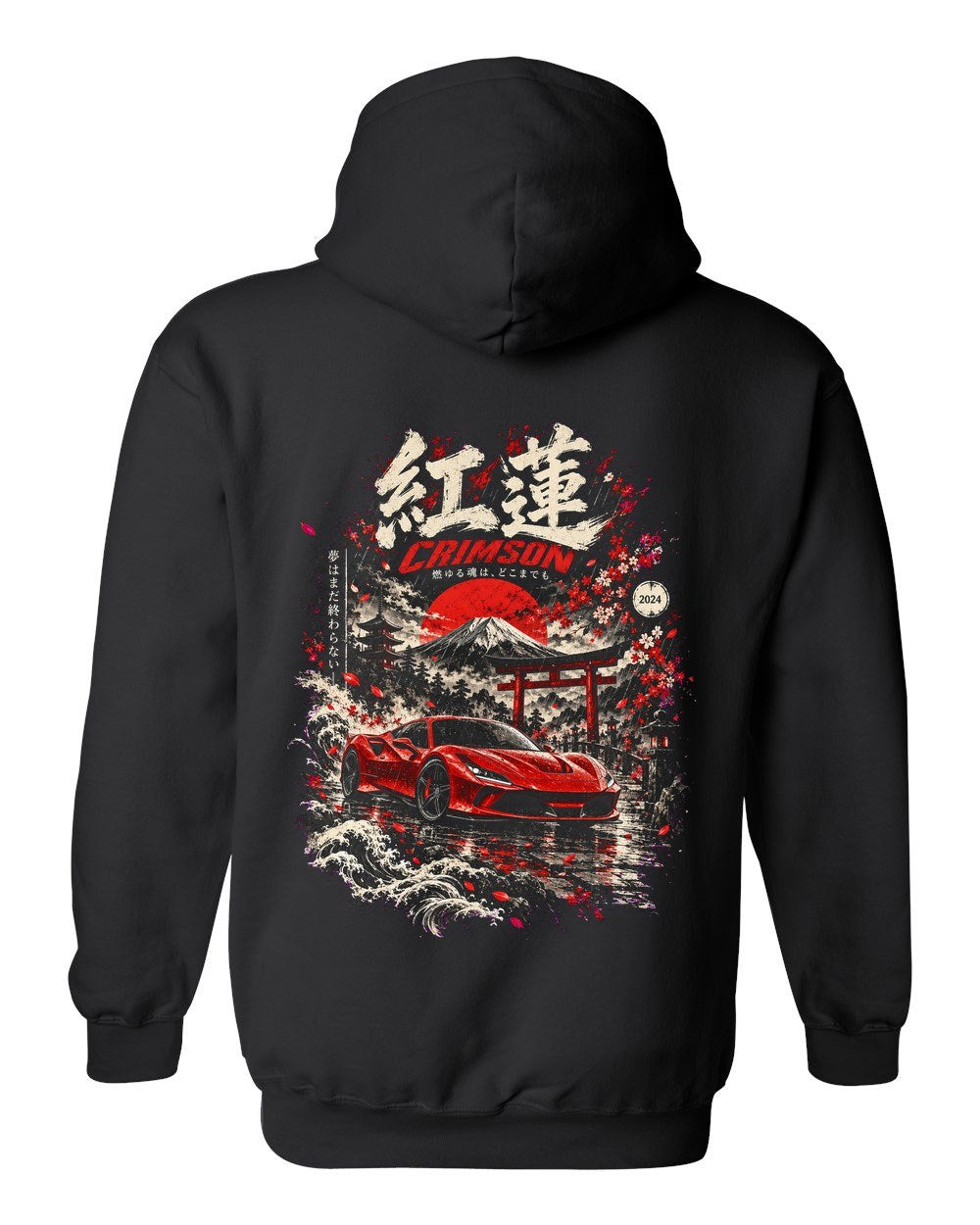 Ferrari F8 Tributo Pull Over Hoodie Black back