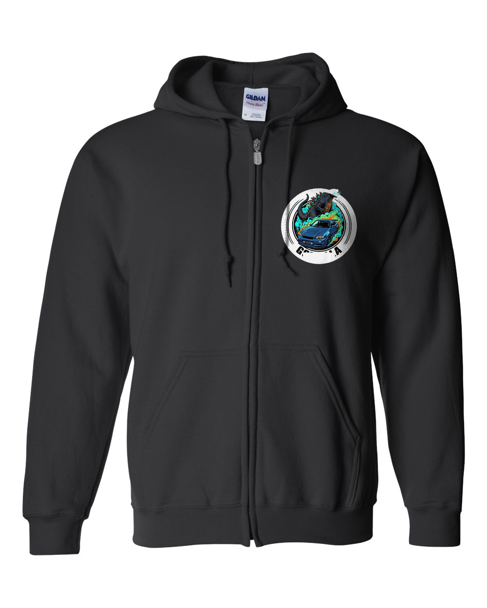 Zip Hoodie Black front
