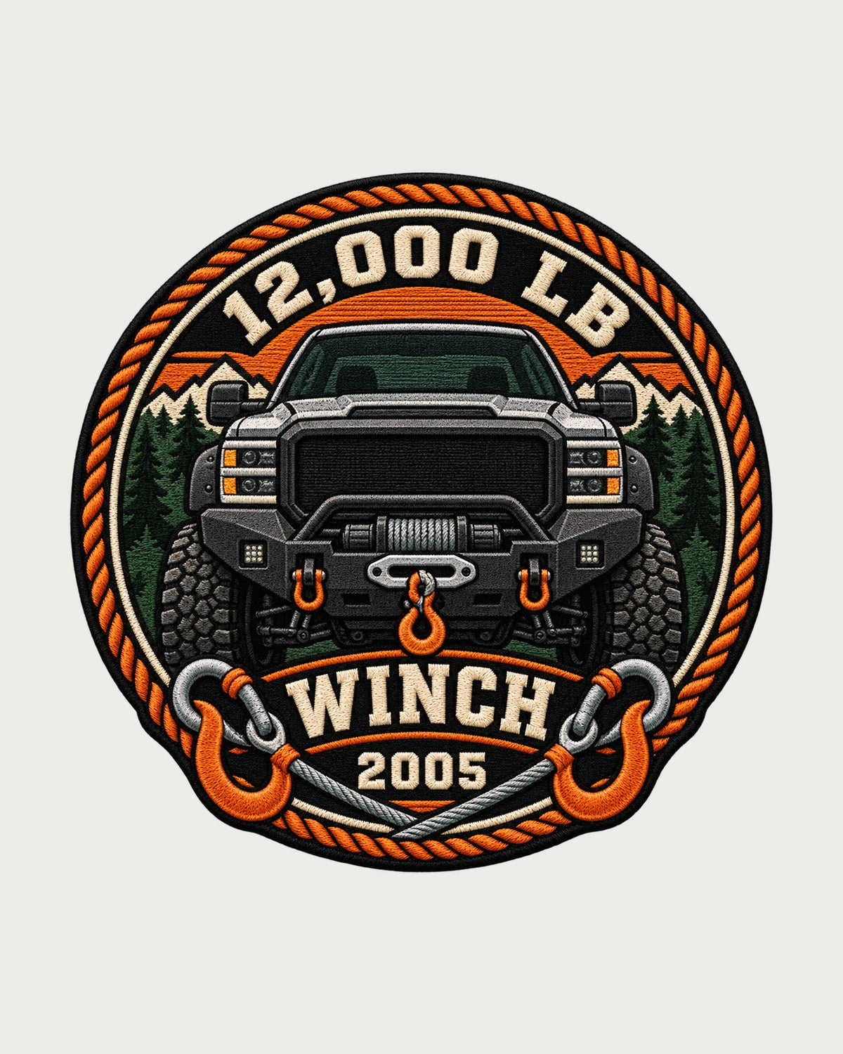 Ram Power Wagon 2500 Winch Bumper Varsity Crest Shirt, 2005 design only