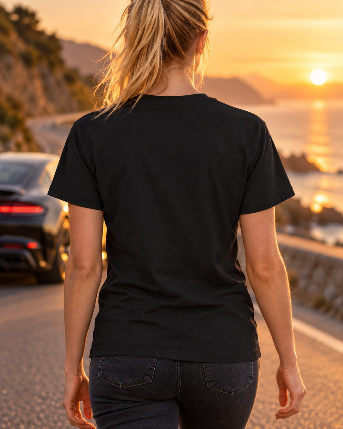 BMW Z4 G29 Aero Callouts Tee, 50:50 Weight Balance Print T-Shirt Black worn hero