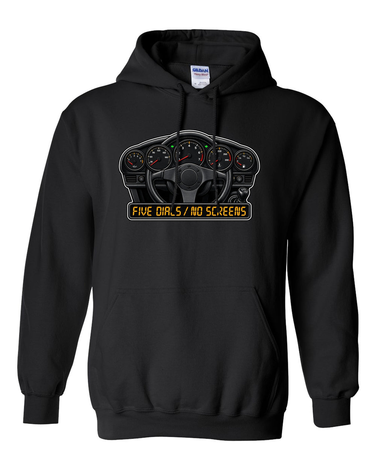 Porsche Cayenne Turbo S 957 sticker-bomb collage design with 550 PS lettering black pull over hoodie front view with the design