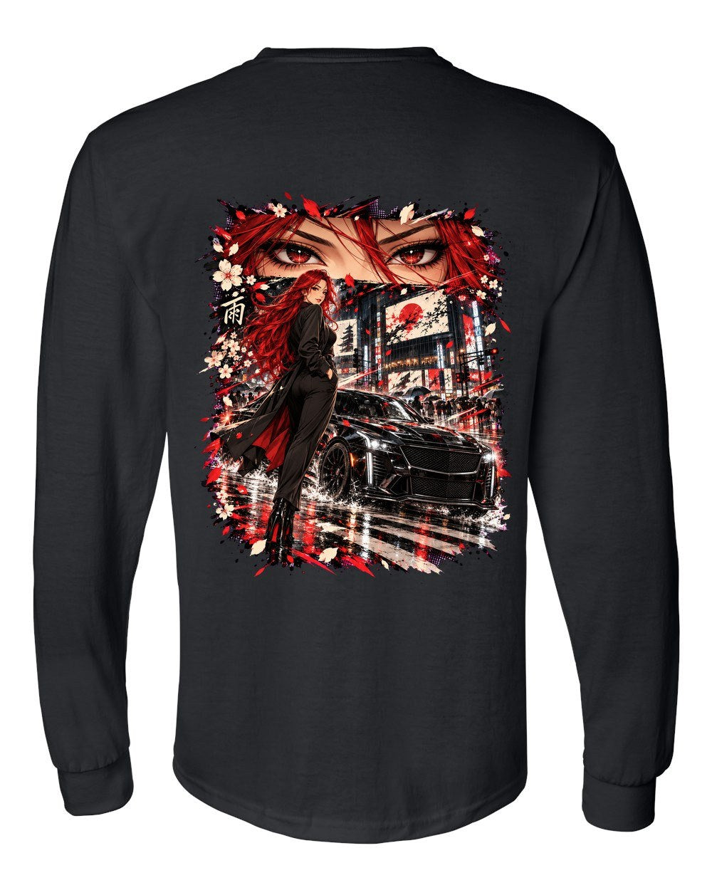 Cadillac CT5-V Blackwing Anime Girl Long Sleeve Black back