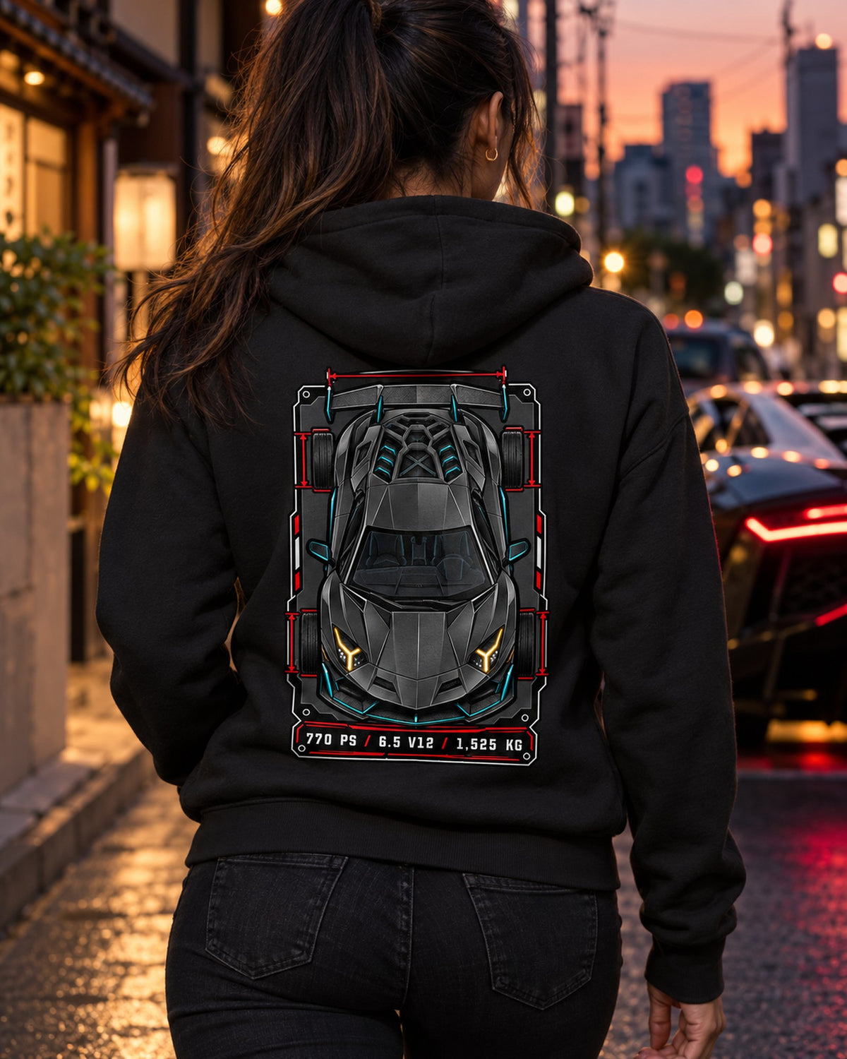 Aventador SVJ LP770-4 Spec Sheet Data Plate Tee, 770 PS Zip Hoodie Black worn hero
