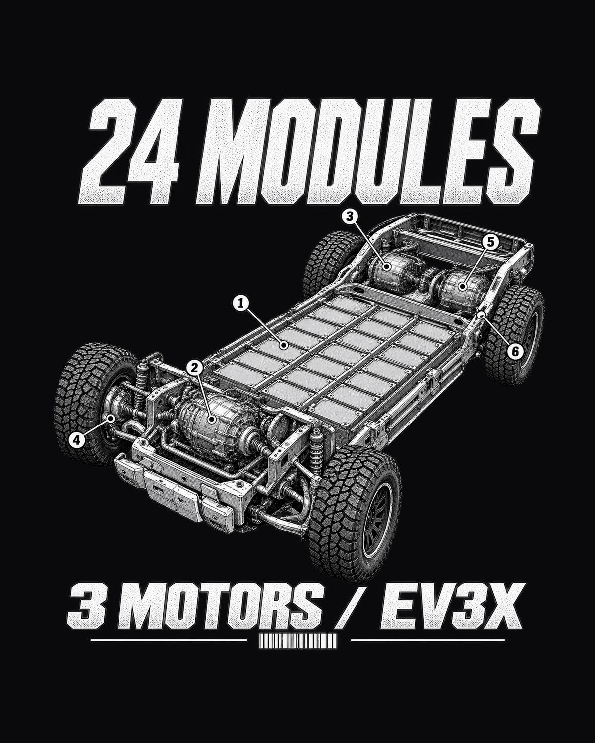 GMC Hummer EV Cutaway Battery Modules Shirt, EV3X Car Guy Tee design only