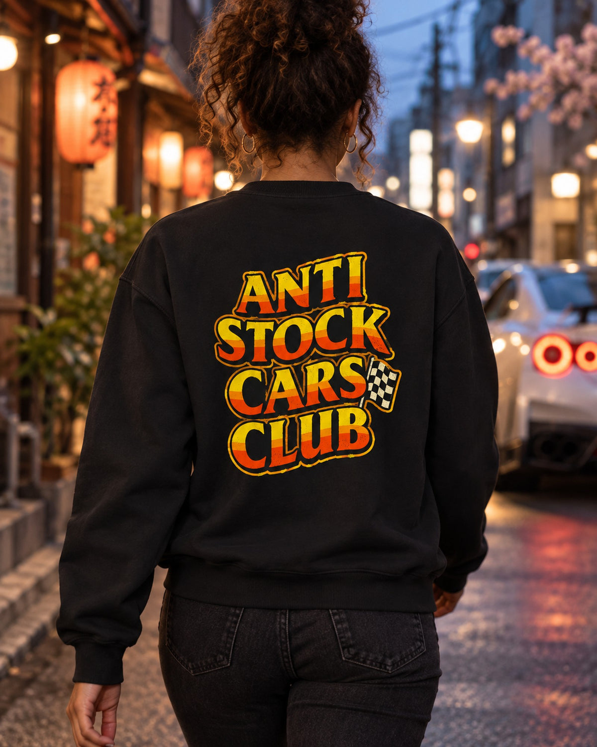 Anti Stock Cars Club 70s Stock Car Shirt, Hoodie & More Crewneck Black worn hero