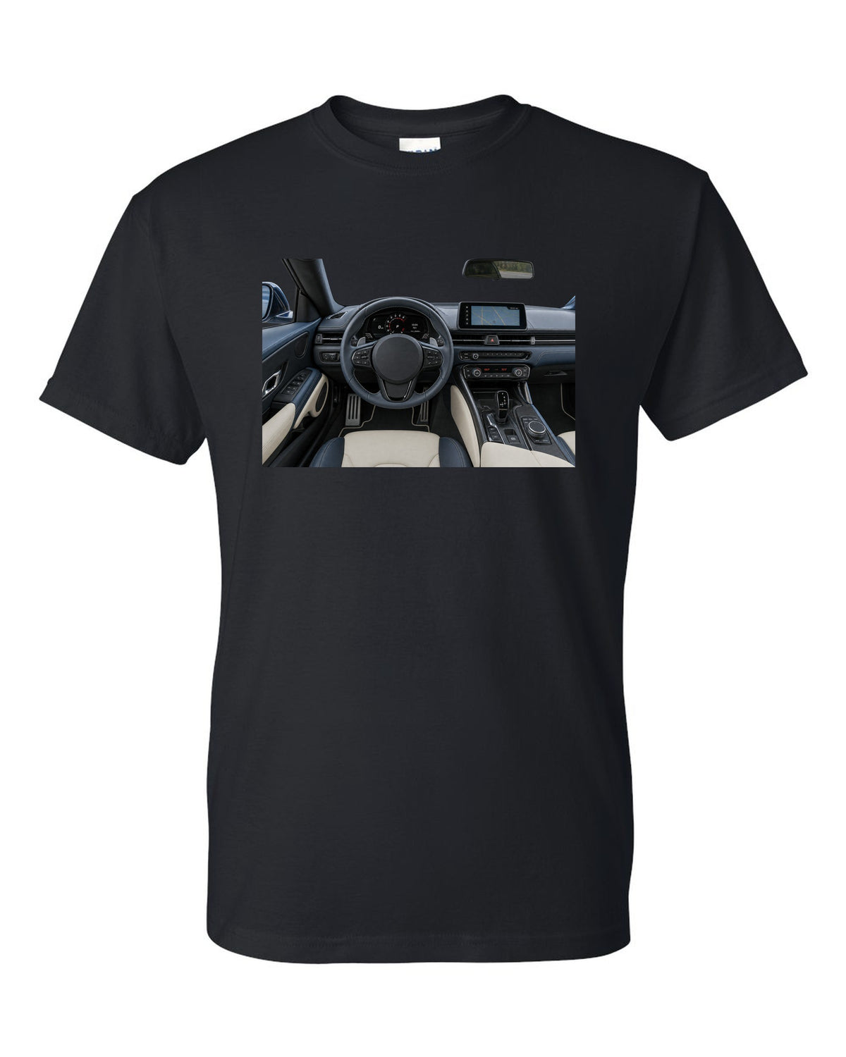 Toyota GR86 ZN8 dimension blueprint in signal red with FA24 boxer callouts black t-shirt front view with the design