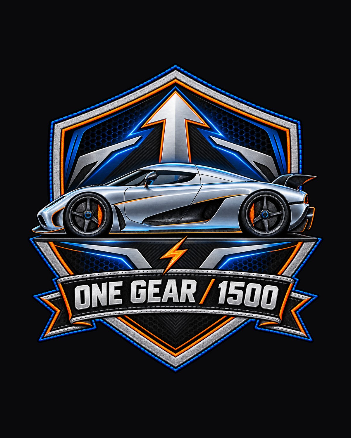 Koenigsegg Regera 2015 One Gear Crest Tee, Direct Drive design only