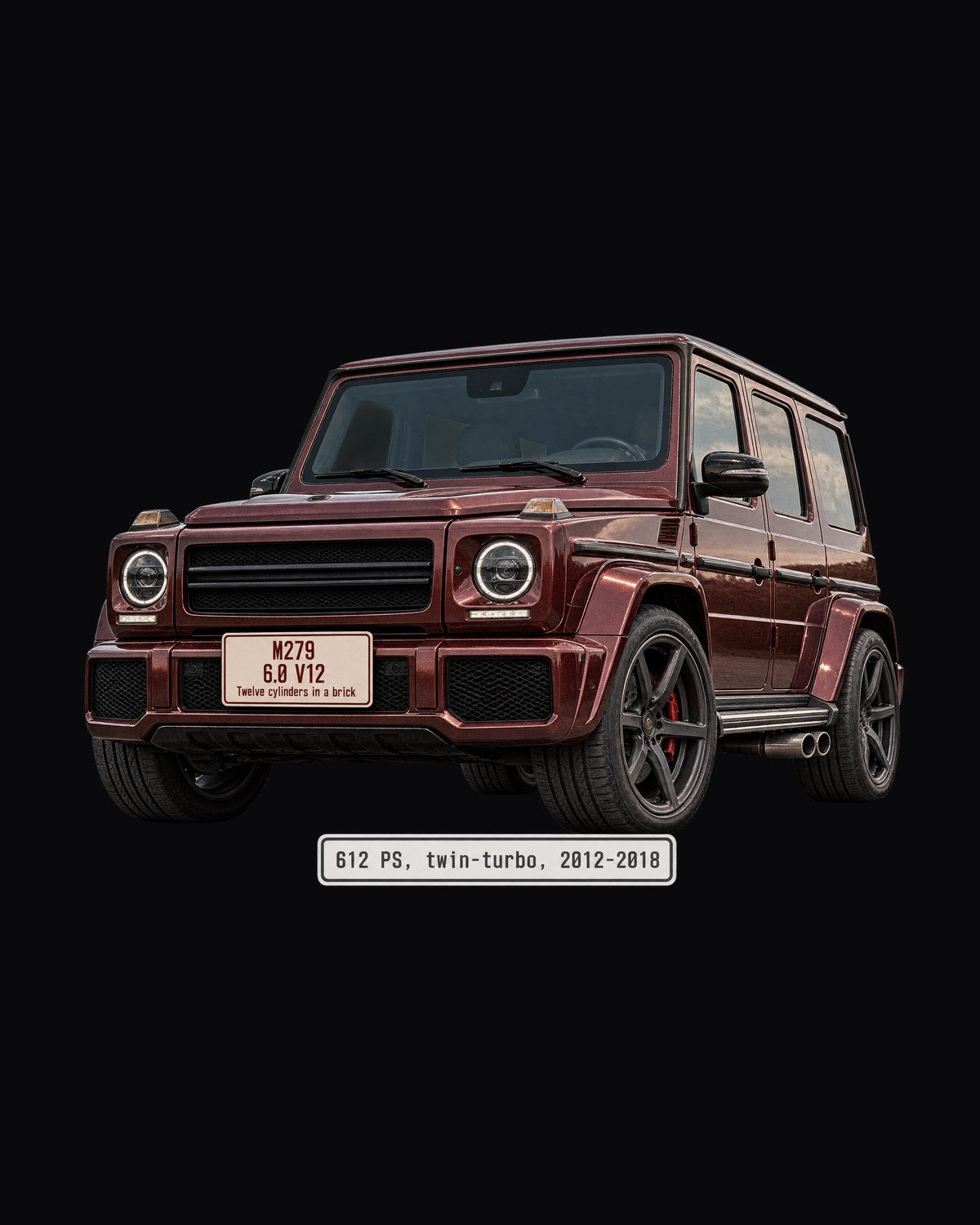 Mercedes-AMG G65 W463 V12 Editorial Tee, M279 6.0 Twelve Cylinders design only
