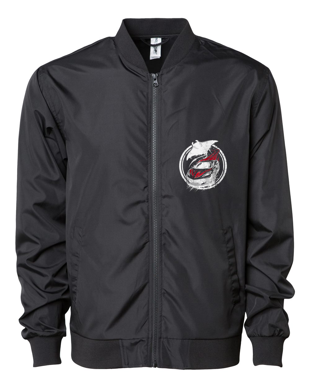 C8 Corvette Manta Bomber Jacket — Black front emblem