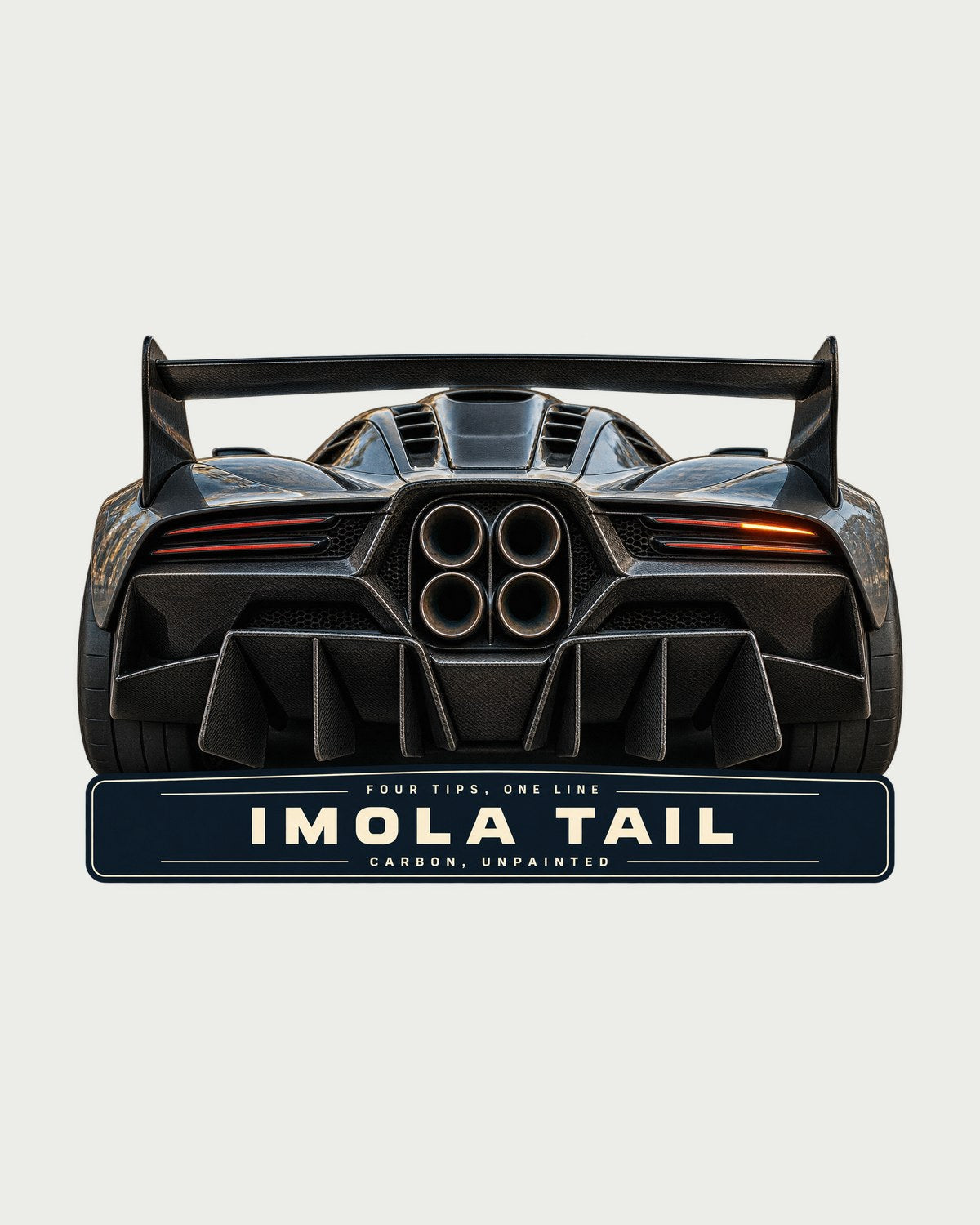 Pagani Huayra Imola Taillight Macro Shirt, Four Tips Tee design only