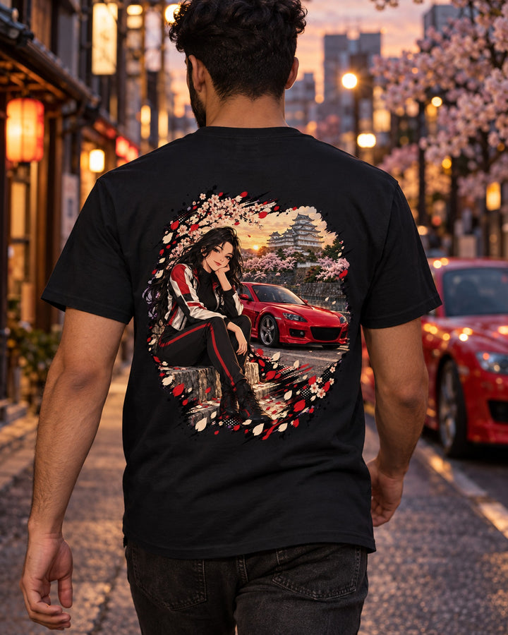 Mazda RX-8 Anime Girl Shirt, Hoodie & More T-Shirt Black worn hero