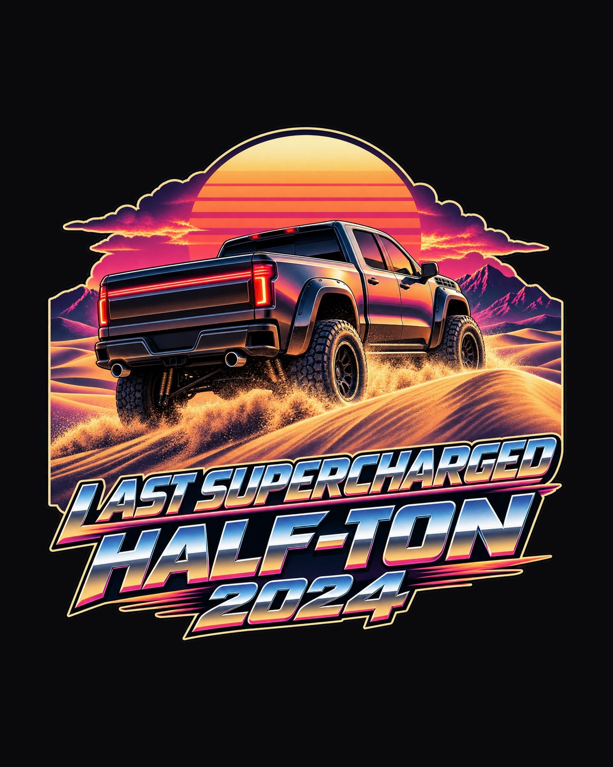 Ram 1500 TRX Final Edition Retro Sunset Dunes Shirt, 2024 design only