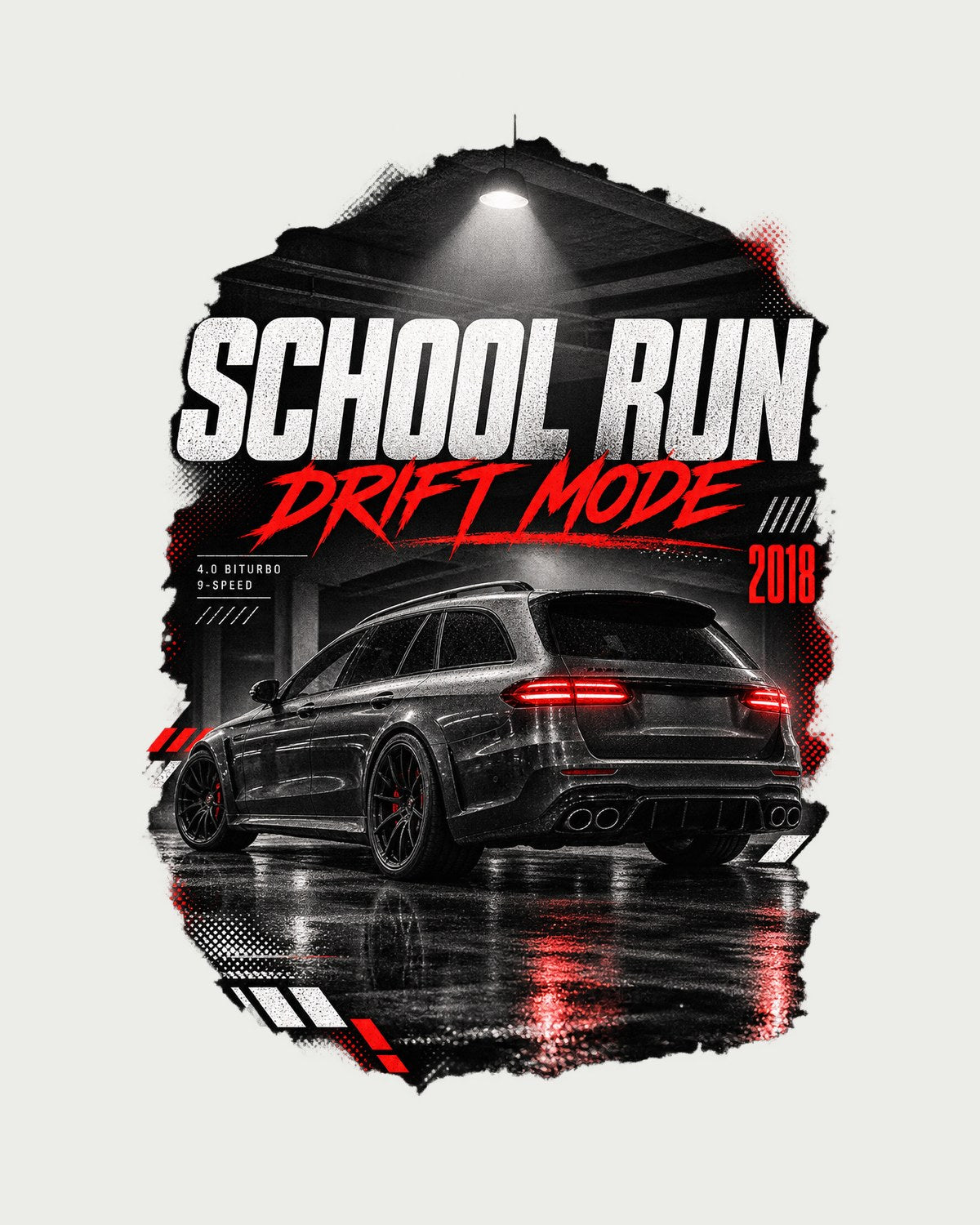 Mercedes E63 S Wagon S213 Garage Night print Shirt design only