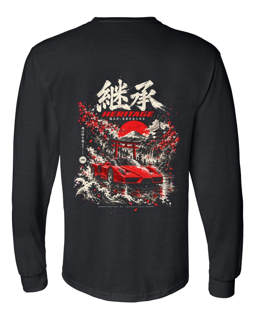Ferrari Enzo Long Sleeve Black back