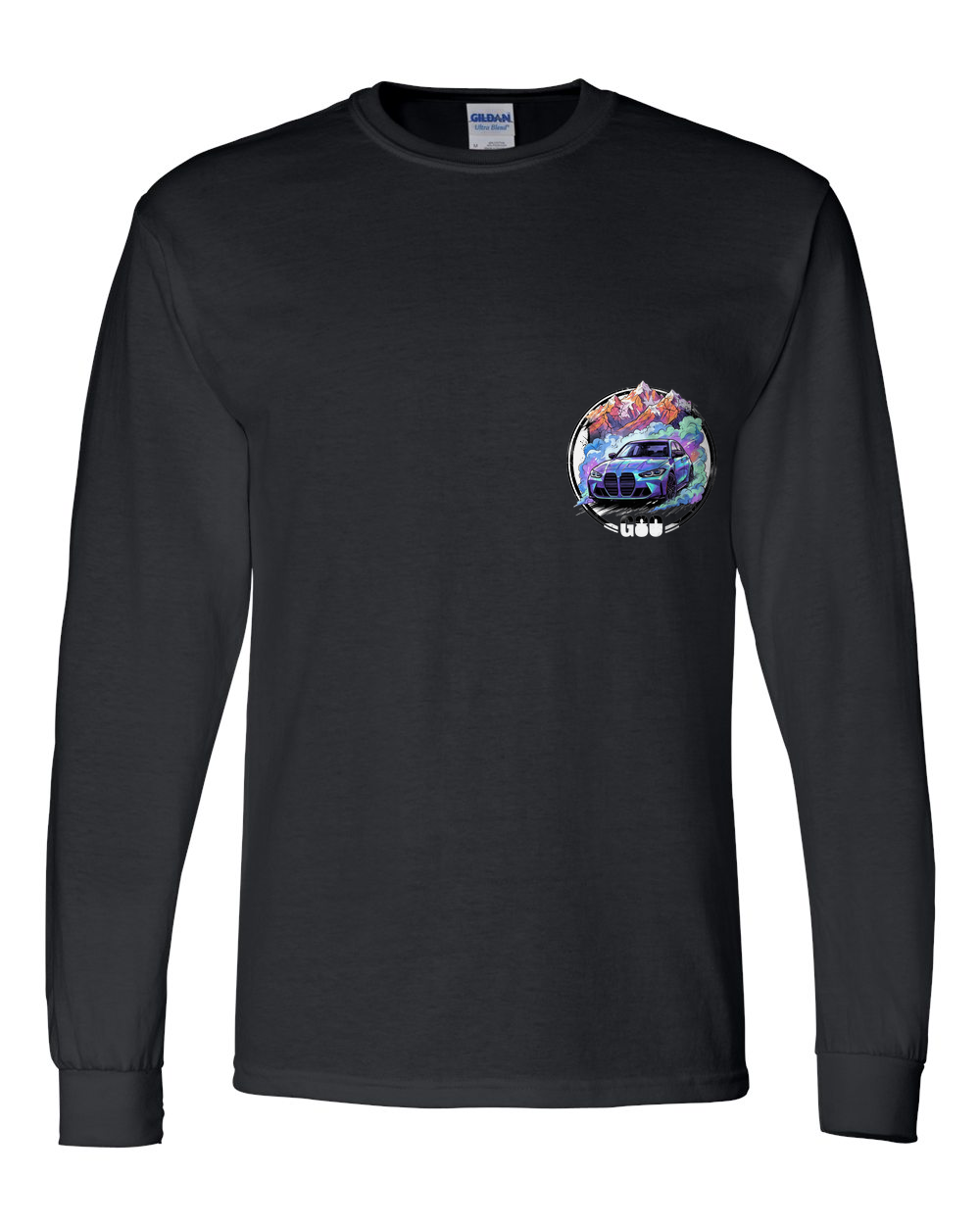 BMW M3 G80 Alps Long Sleeve T-Shirt — Black front emblem