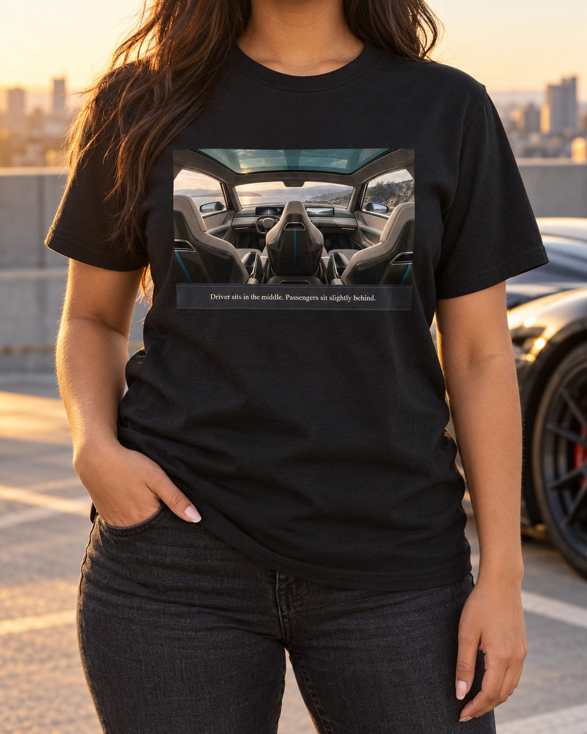McLaren Speedtail Centre Seat Cockpit Shirt, Car Guy Gift T-Shirt Black worn hero