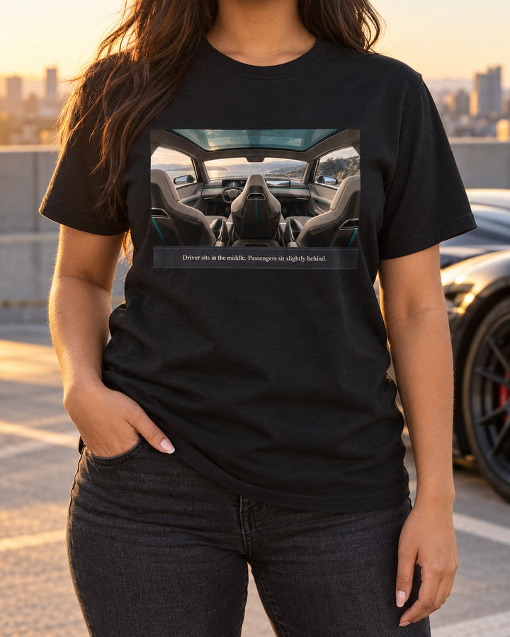 McLaren Speedtail Centre Seat Cockpit Shirt, Car Guy Gift T-Shirt Black worn hero