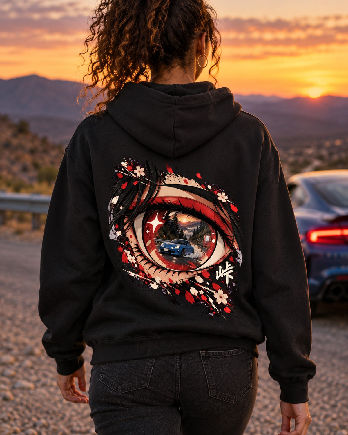 Alpine A110 Anime Girl Shirt, Hoodie & More Pull Over Hoodie Black worn hero