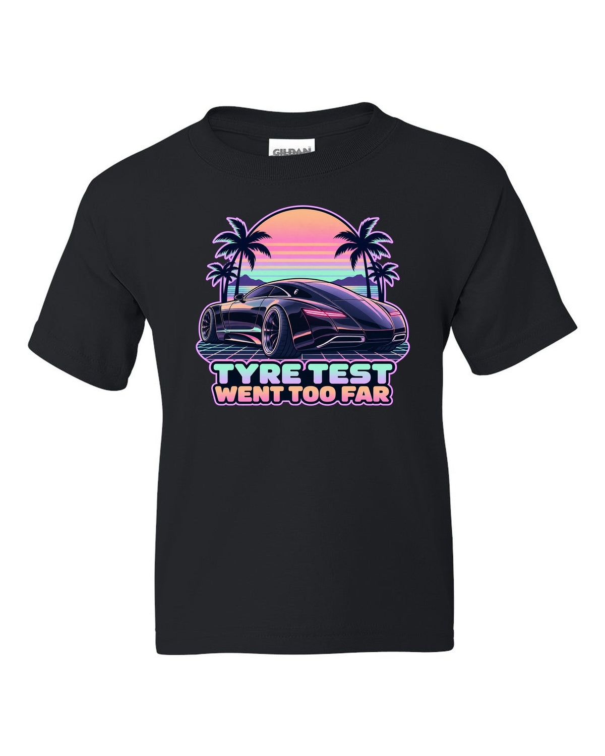 Isometric exploded V12 engine diagram for the Maybach 57 S W240 on a shirt back black kids tee front view with the design
