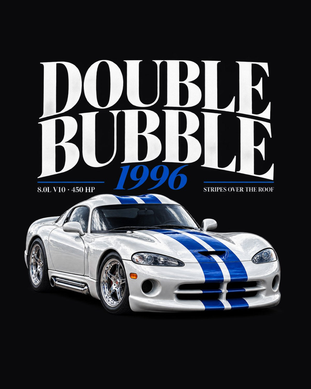 1996 Dodge Viper GTS SR II Double Bubble Editorial Shirt design only