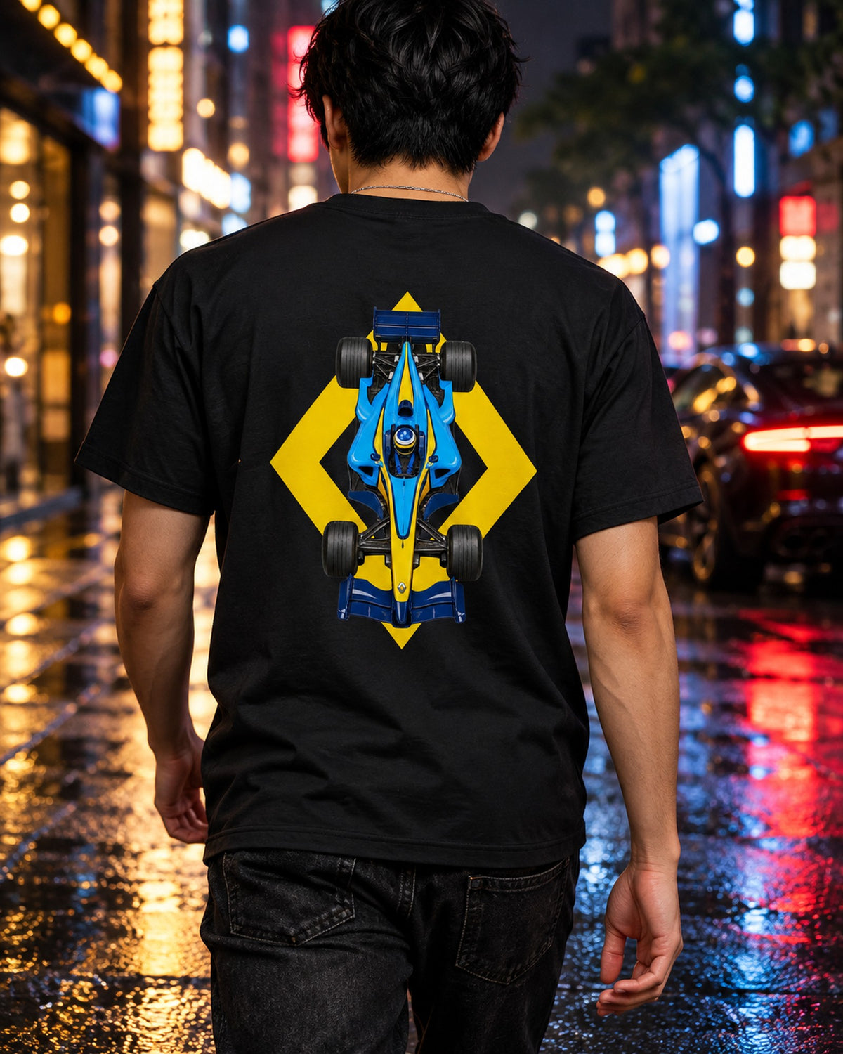 Renault R25 2005 Classic F1 Overhead Poster Shirt, Formula 1 Tee T-Shirt Black worn hero