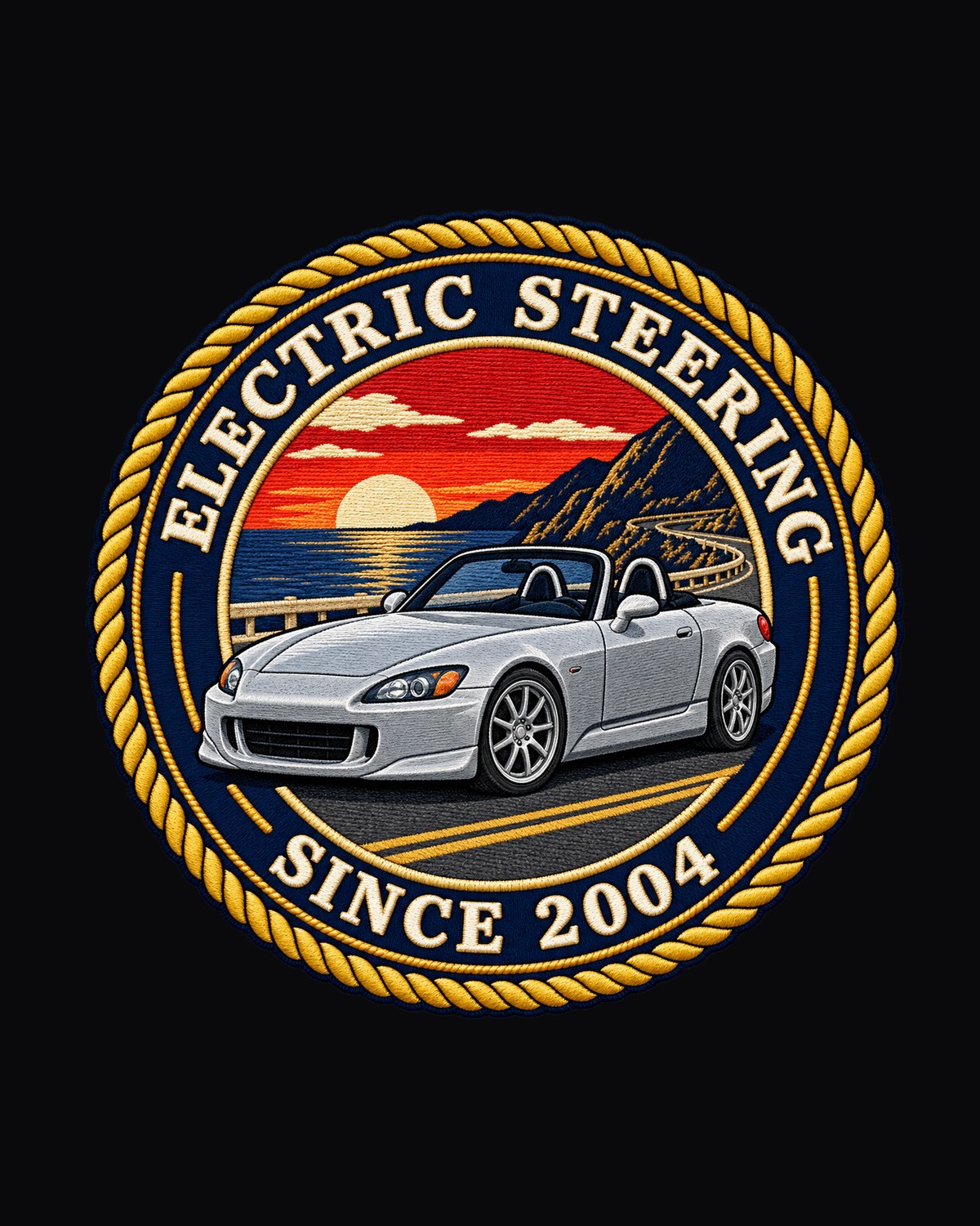 Embroidery-Style Honda S2000 AP2 Crest Shirt, Since 2004 design only