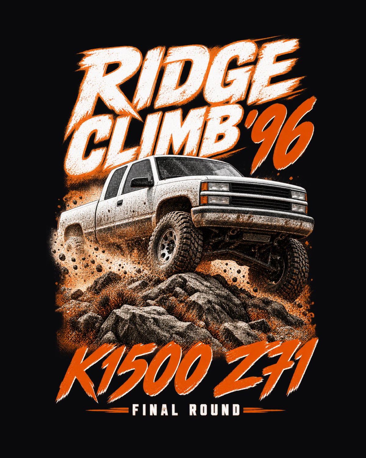 1996 Chevy K1500 Z71 OBS Ridge Climb Race Poster Tee design only