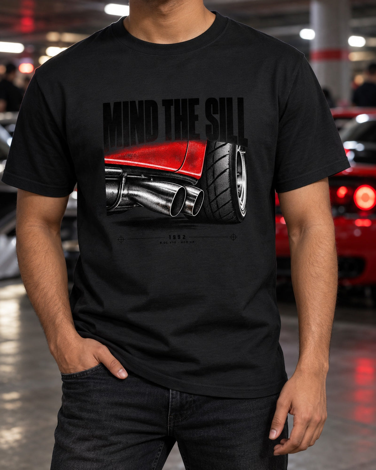 1992 Dodge Viper RT/10 SR I Taillight Detail Tee T-Shirt Black worn hero