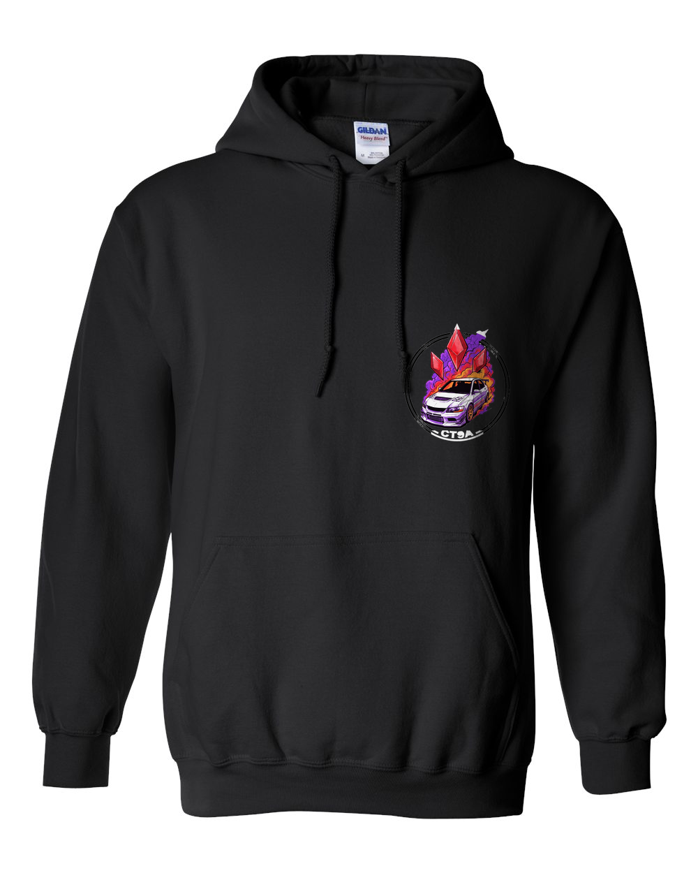 Pull Over Hoodie Black front