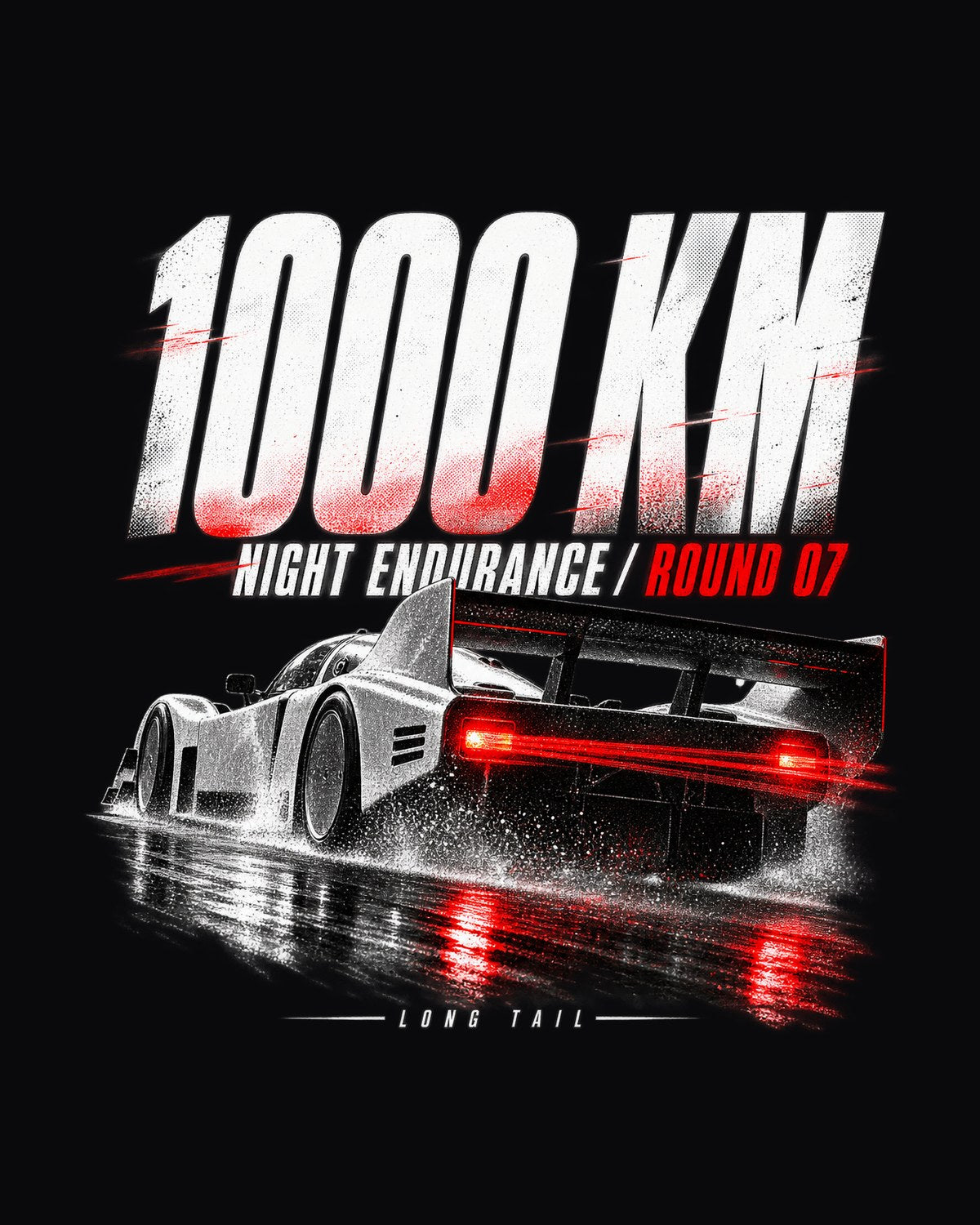Porsche 962 Group C Night Endurance Poster Shirt, Race Tee design only