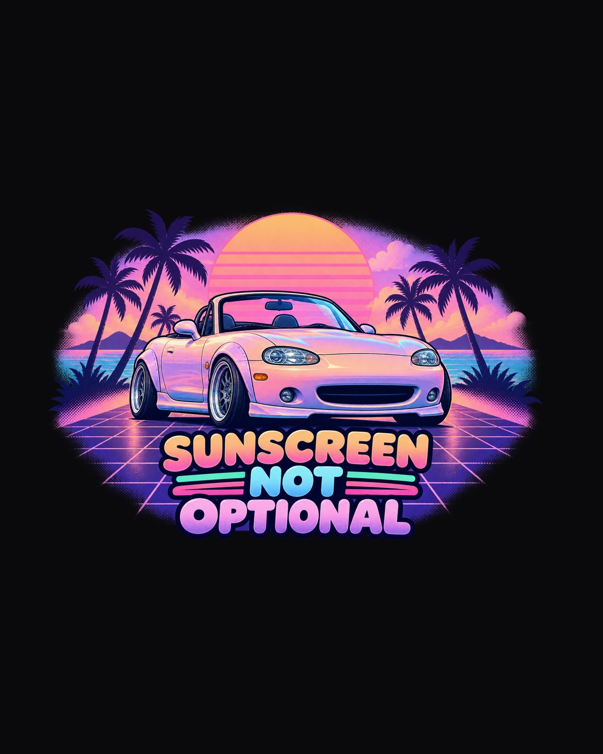 Mazda MX-5 NB Miata Pastel Soft Top Shirt, Car Guy Gift design only