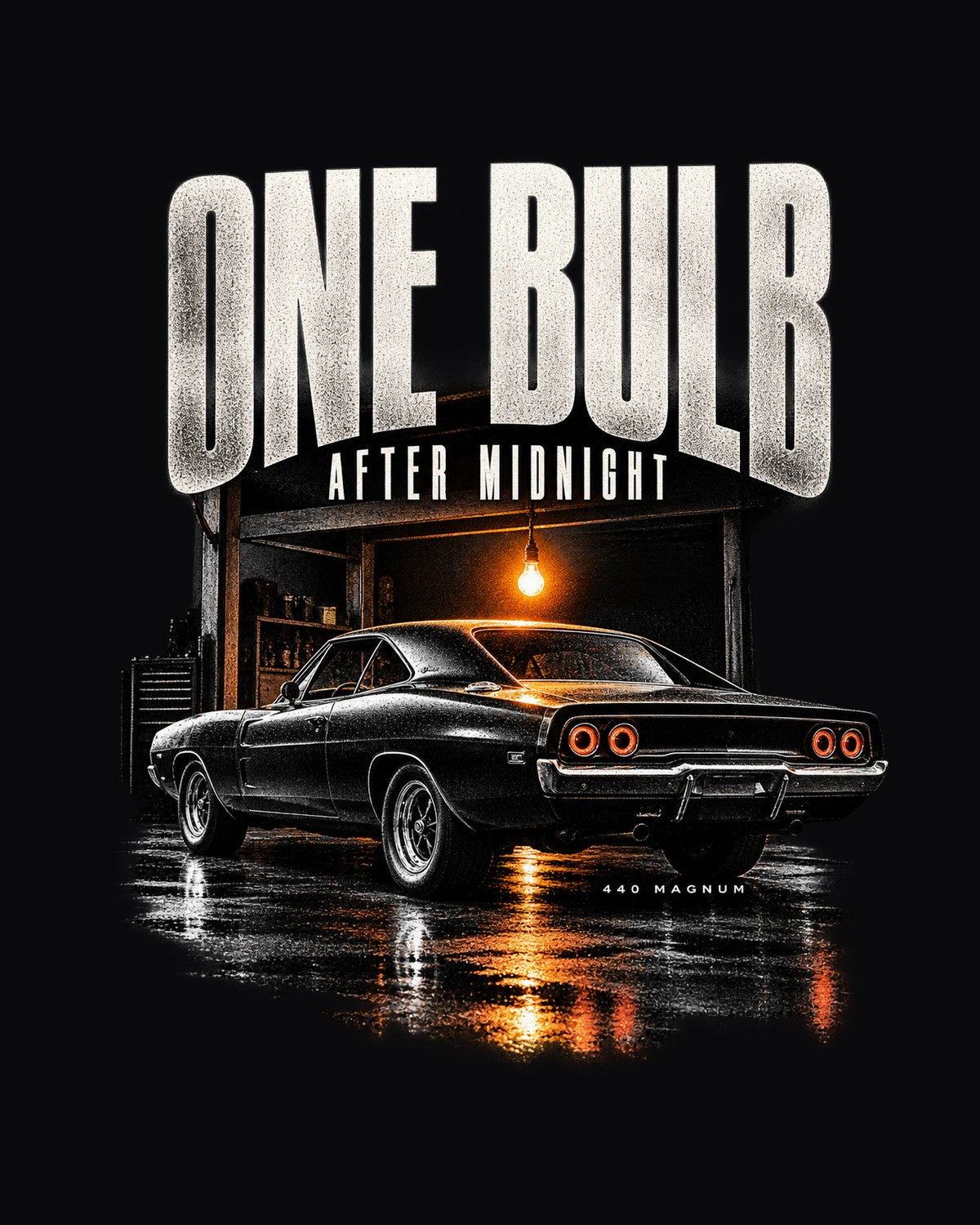 Dodge Charger R/T B-body One Bulb After Midnight Shirt design only