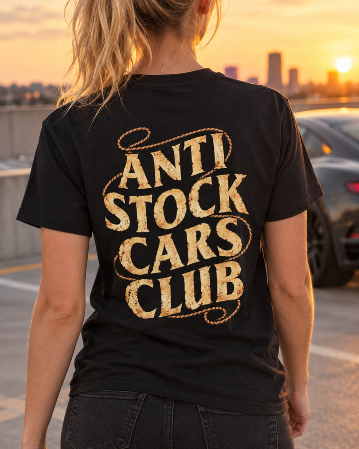 Anti Stock Cars Club Old West Wanted Poster Shirt, Hoodie & More T-Shirt Black worn hero
