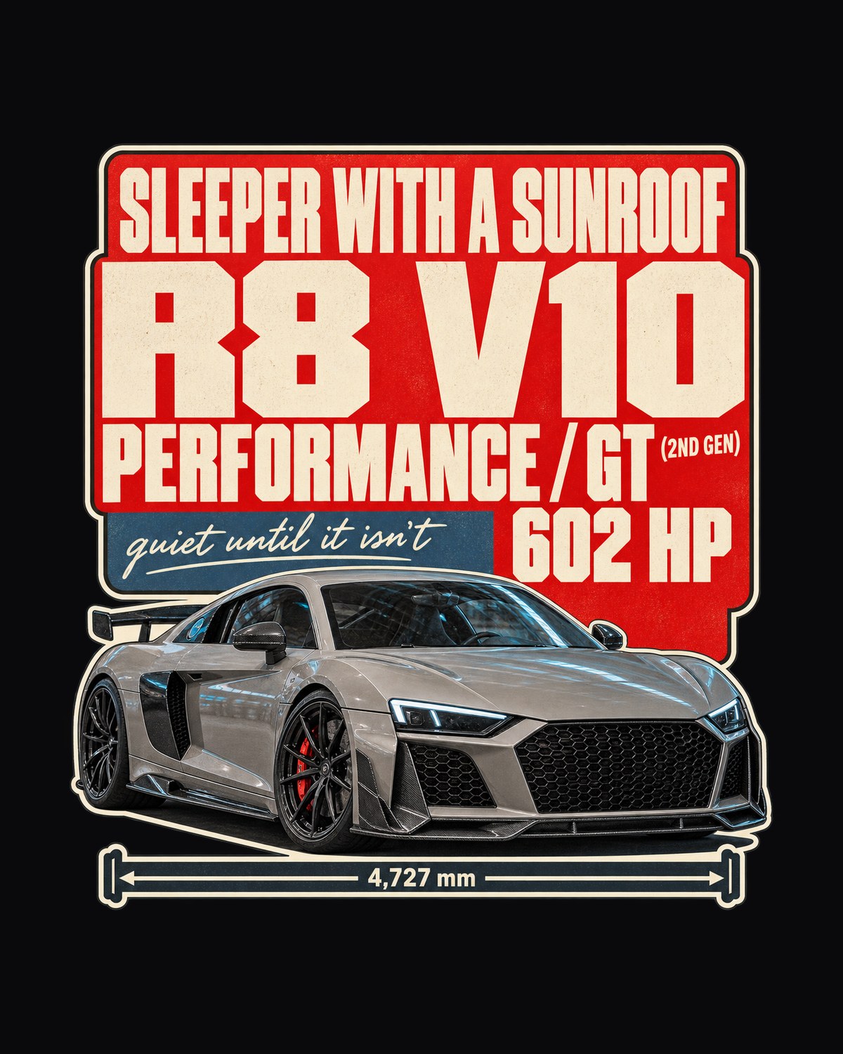 Audi RS7 C8 Sleeper With a Sunroof Street Poster Tee, Car Gift design only