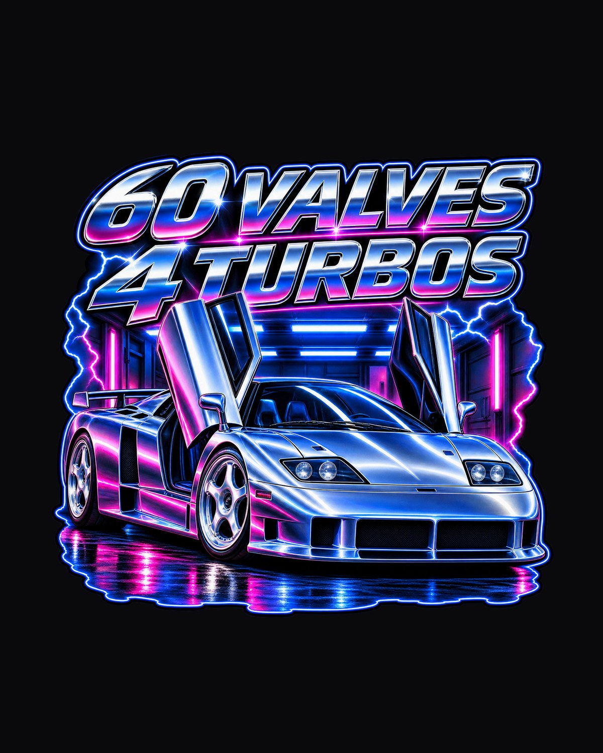 Bugatti EB110 SS 90s Airbrush Chrome Shirt, Car Guy Gift design only