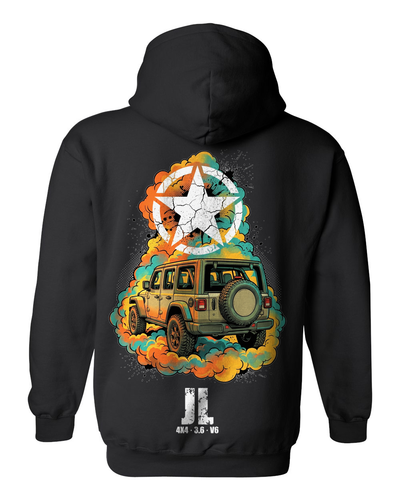 Jeep Wrangler JL Star Pull Over Hoodie & Zip Hoodie