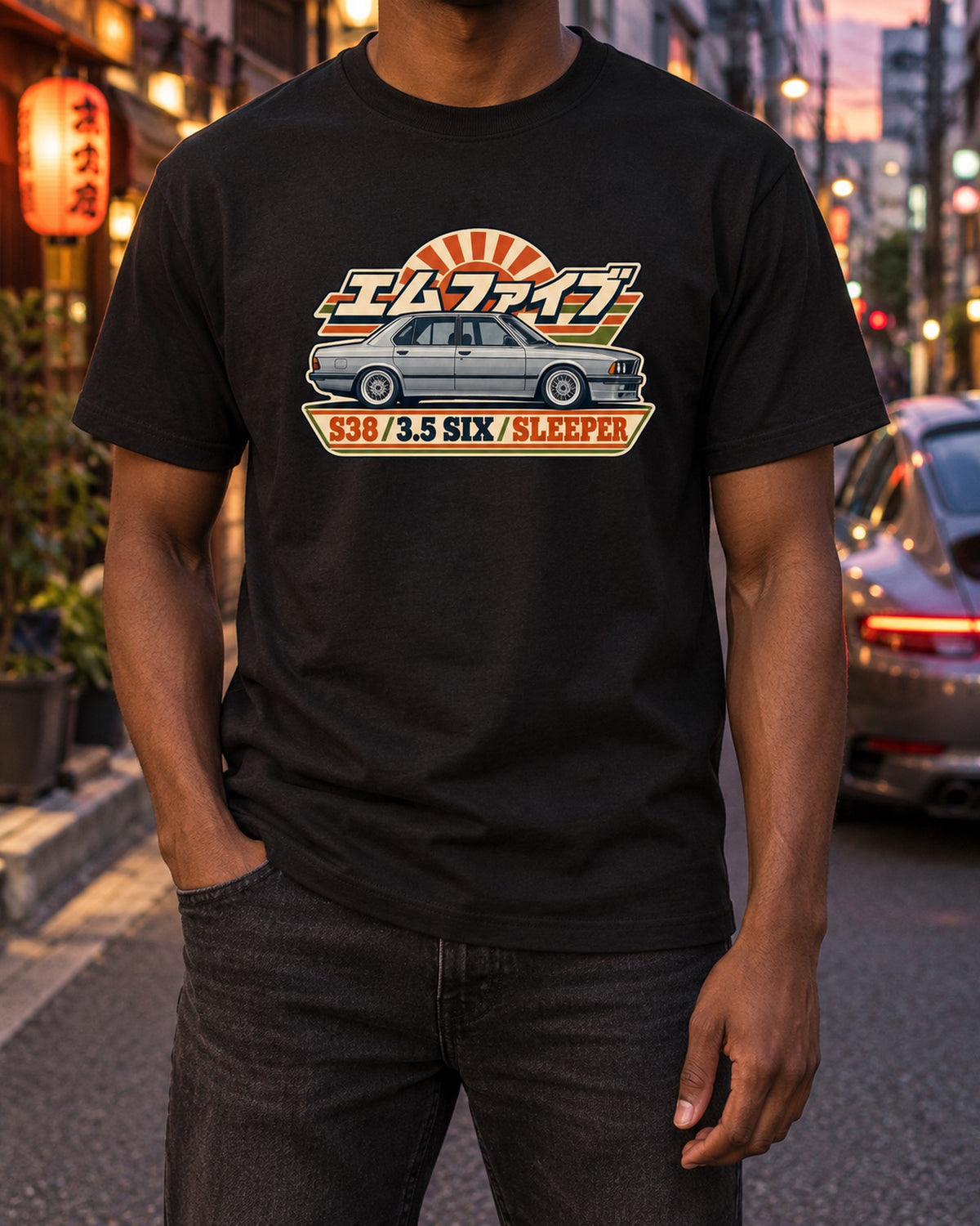 E60 M5 Alpine Pass Race Poster Shirt, Rod Bearing Fund T-Shirt Black worn hero