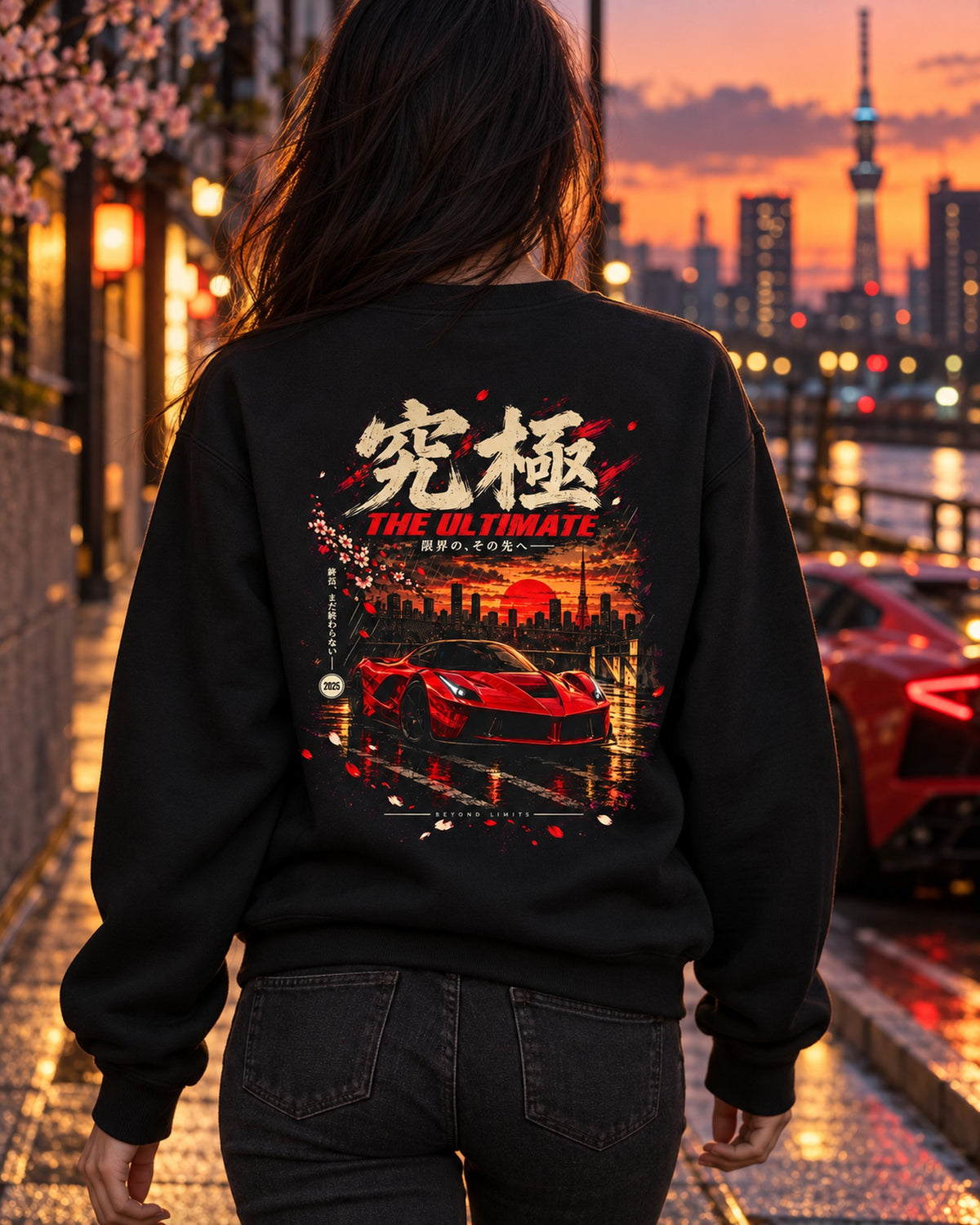 Ferrari LaFerrari The Ultimate Shirt, Hoodie & More Crewneck Black worn hero